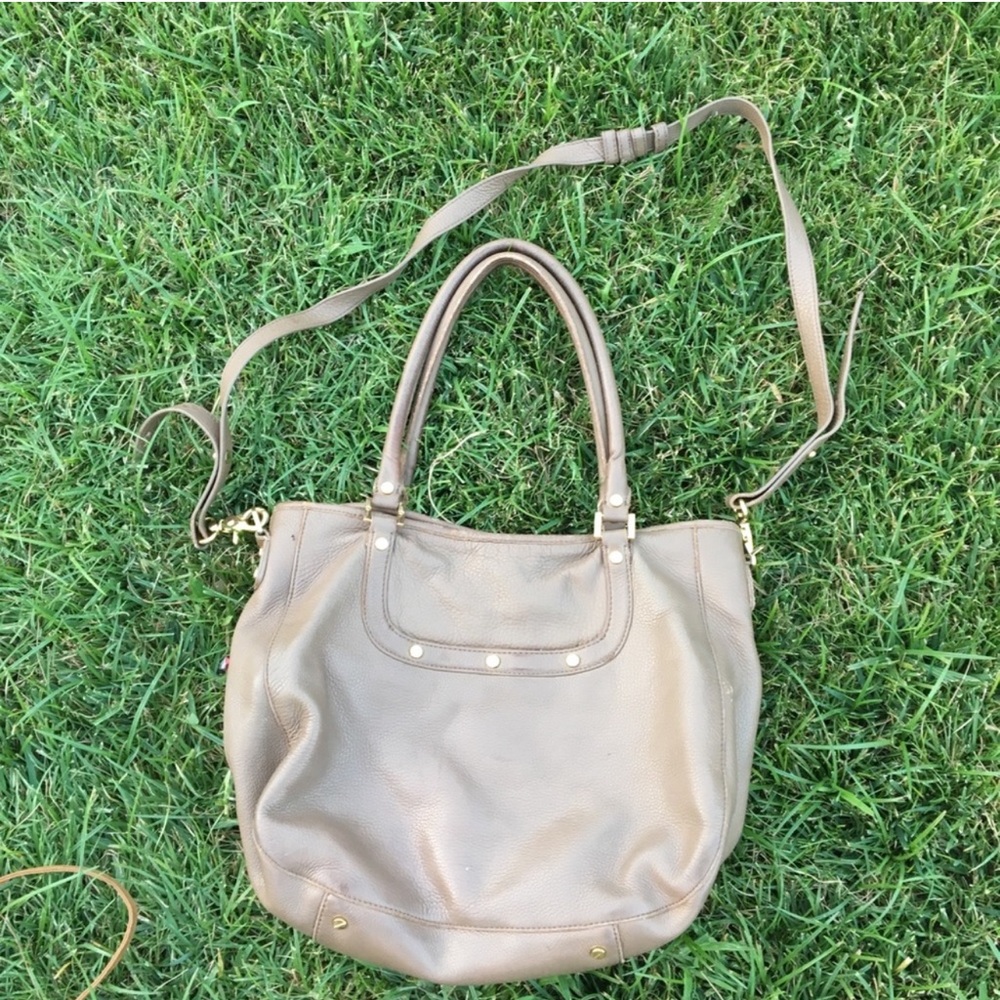 Tory Burch • Amanda Hobo style cement tan gray bag purse - Picture 6 of 6